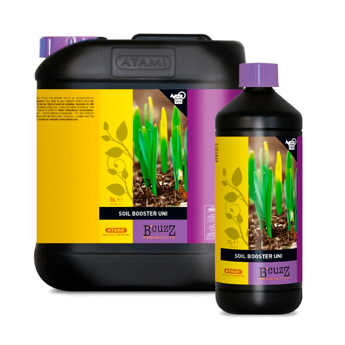 Booster Soil de Atami para mejorar cultivos en tierra.