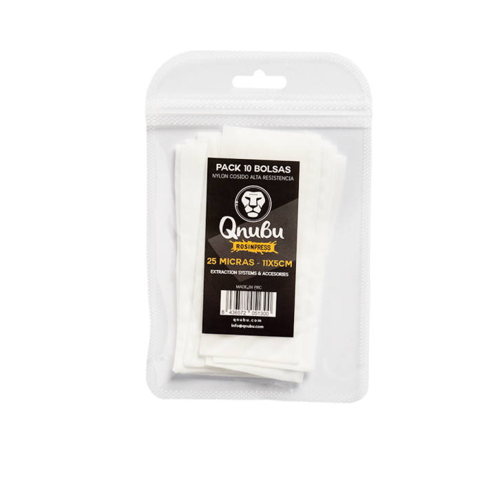 Bolsas Qnubu Rosin Press de 90 micras 10 unidades para extracciones.