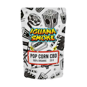 Cogollos CBD Pop Corn Mini Buds de invernadero de la marca Iguana smoke 25 gramos.