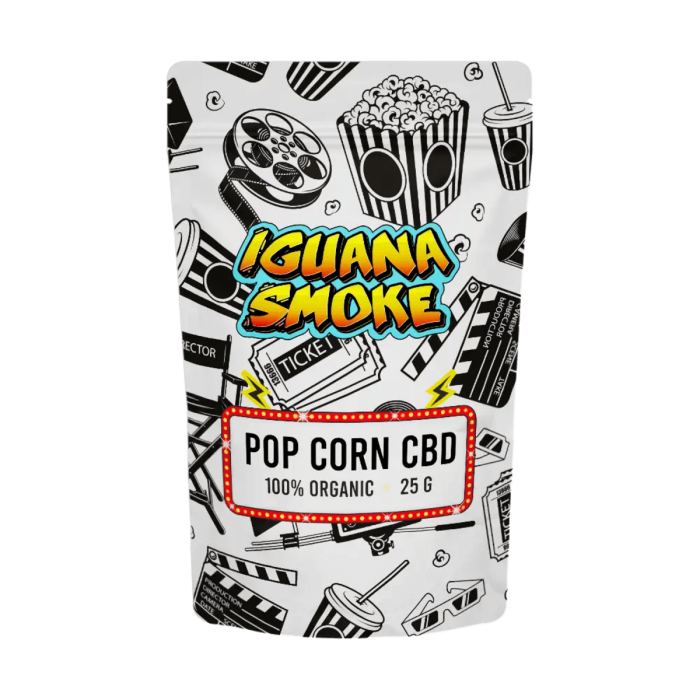 Cogollos CBD Pop Corn Mini Buds de invernadero de la marca Iguana smoke 25 gramos.