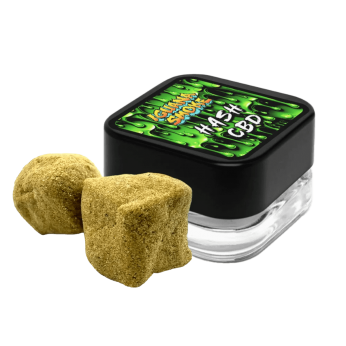 Hash CBD Lemon Haze de Iguana Smoke, envase de 2 y 5 gramos.