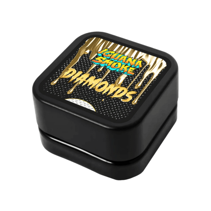 Concentrado de CBD al 98% Diamonds de 2 gramos con live terpenes, envase.