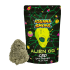 Flores CBD Alien OG de 2 gramos Iguana Smoke, olor terroso a queso.