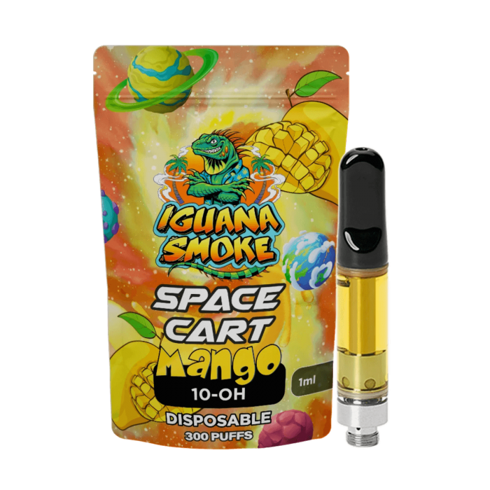 Cartuchos 10-OH de Iguana Smoke de 1ml, mango.