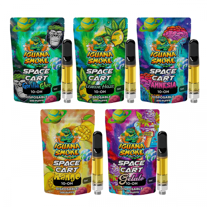 Cartuchos 10-OH de Iguana Smoke de 1ml, diferentes aromas.