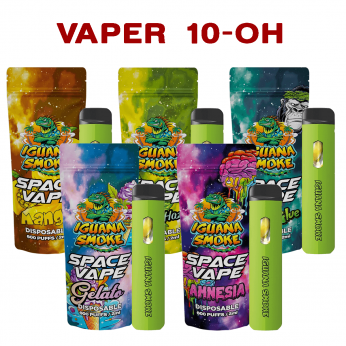 Vaper 10-OH de Iguana Smoke de 2ml Space Vape, diferentes aromas.