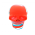 Bote calavera de silicona con 500 ml de capacidad, rojo.