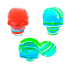 Bote calavera de silicona con 500 ml de capacidad, colores.