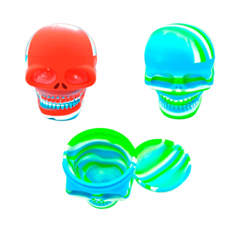 Bote calavera de silicona con 500 ml de capacidad, colores.