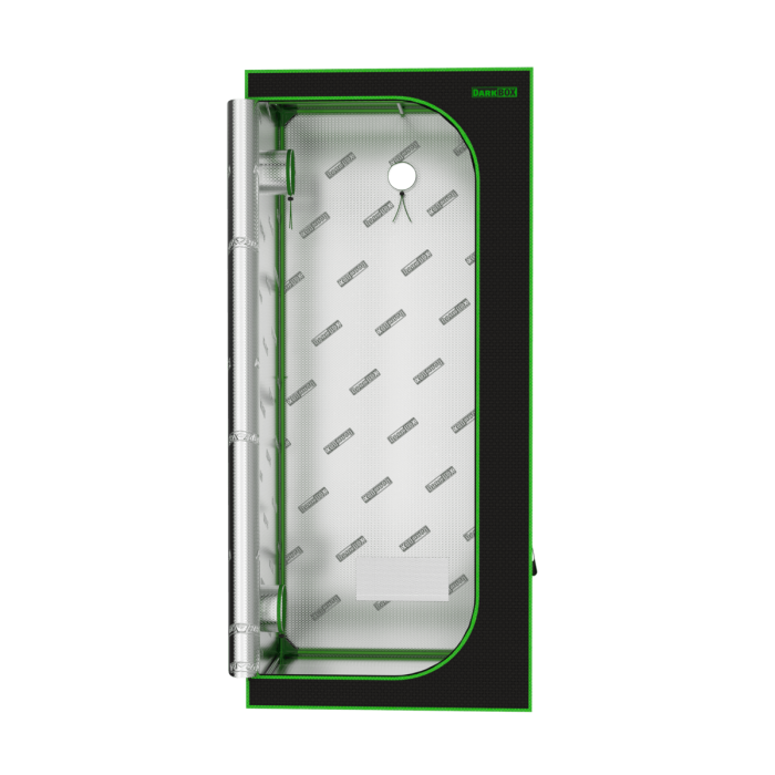 Armario de cultivo DB80 de Dark Box con 80x80x200 cm, puerta.