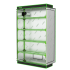Armario invernadero Dark Box Propagator Tower de 120 x 40 x 200 cm, abierto perfil.
