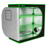 Armario invernadero Dark Box Propagator Tower para esquejes, germinación y plantas madre, abierto de perfil izquierdo.