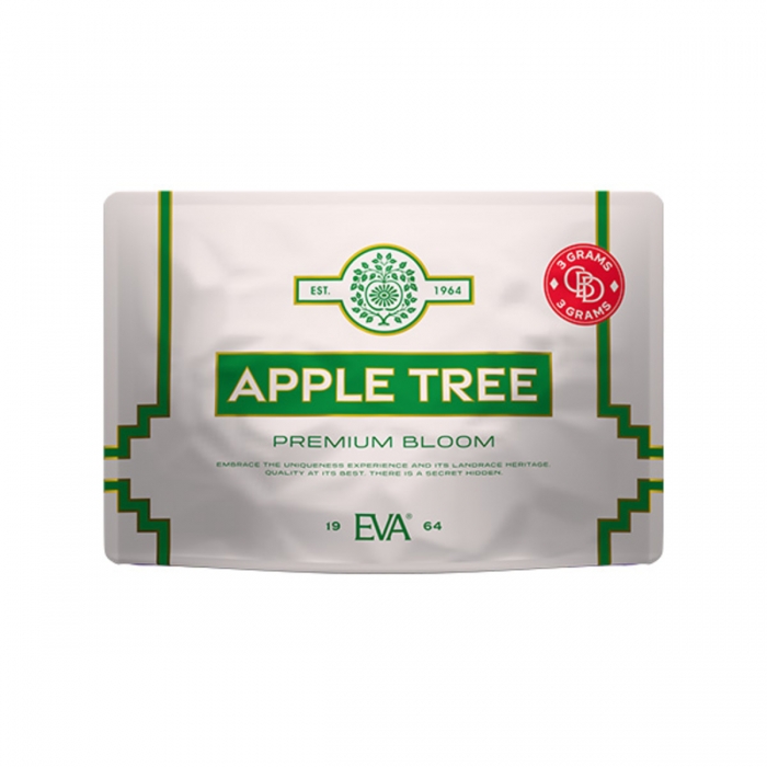 Flores CBD Apple Tree interior de EVA, envase de 3 gramos.