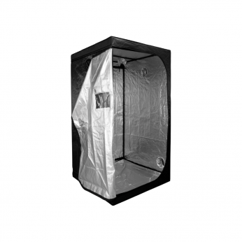 Armario Cultibox Light Plus de 60x60x140 cm, abierto.