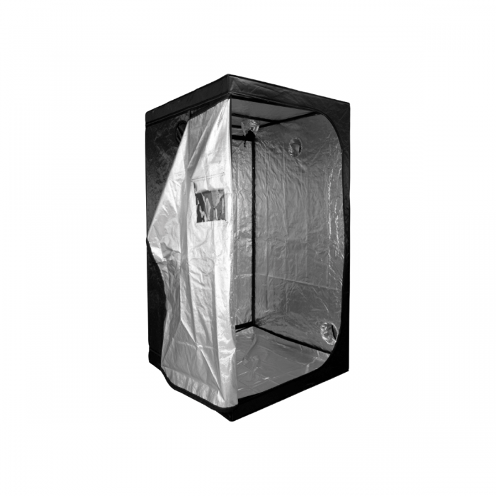 Armario Cultibox Light Plus de 60x60x140 cm, abierto.