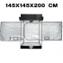 Armario Cultibox Open 145x145x200 cm, abierto.