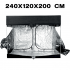 Armario Cultibox Open 240x120x200 cm, abierto.
