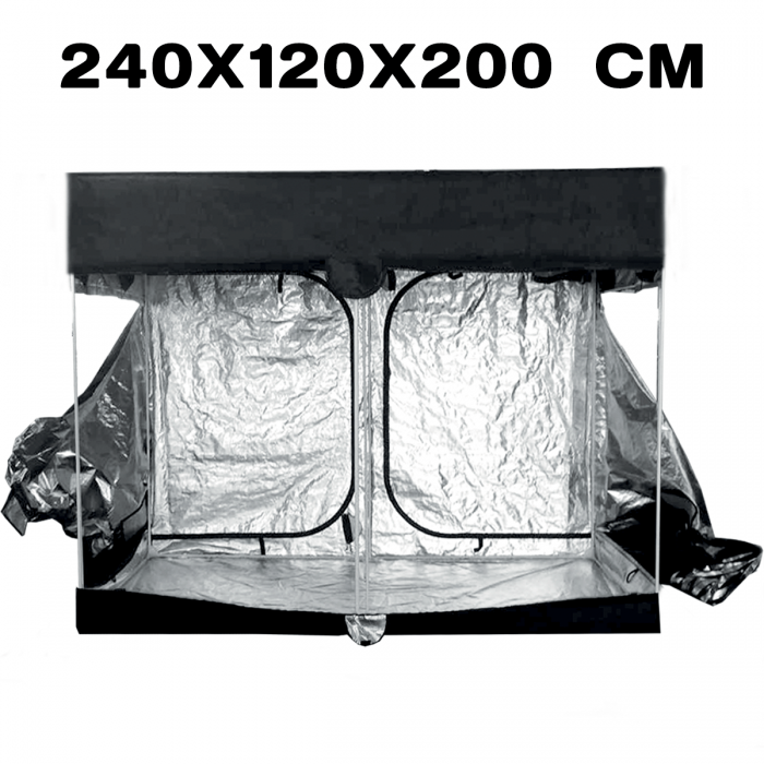 Armario Cultibox Open 240x120x200 cm, abierto.