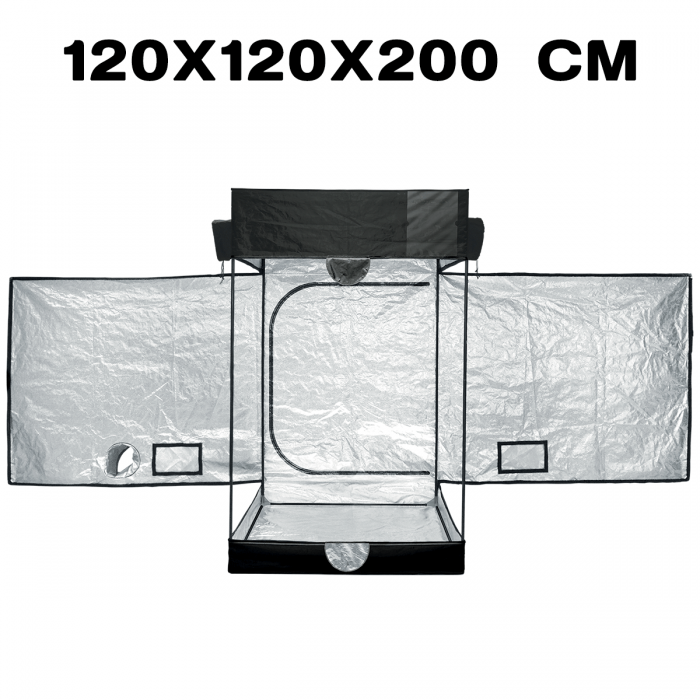 Armario de cultivo cultibox open 120x120x200 cm. Abierto.