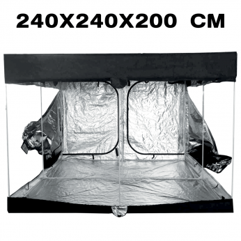 Armario Cultibox Open 240x240x200 cm, abierto.