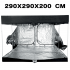 Armario Cultibox Open XL 290x290x200 cm, abierto.