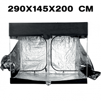 Armario Cultibox Open XL 290x145x200 cm, abierto.