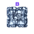 Cenicero de silicona dibujos con temática halloween de 9 x 9 cm, modelo B.