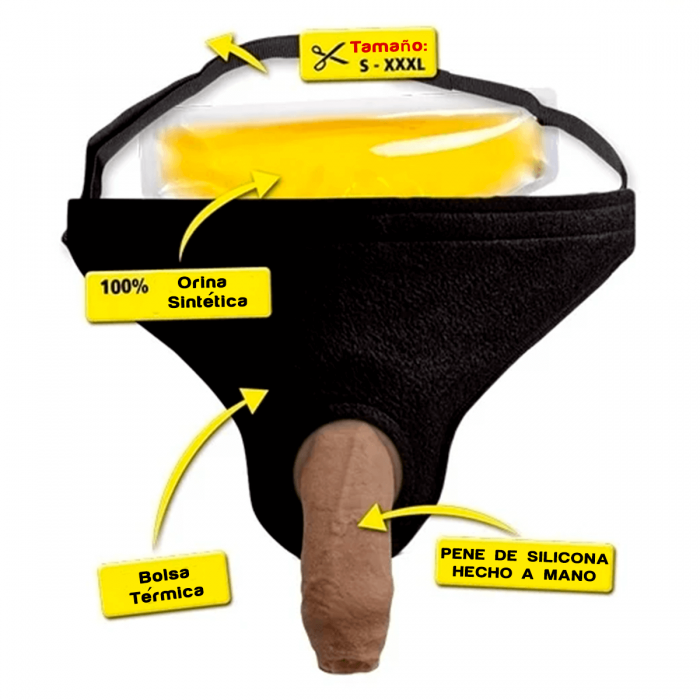 Pene falso Screeny Weeny 6.0, para controles de drogas, componentes principales.