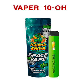 Vaper Iguana Smoke 10-OH Space Vape de 1ml de capacidad, aroma Gorilla Glue.