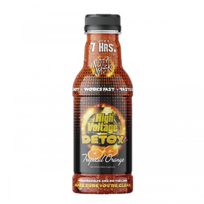 Limpiador de toxinas High Voltage Detox 473ml sabor Naranja.