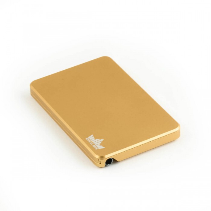 Royal Box Golf Oro, kit esnifador profesional, cerrado.