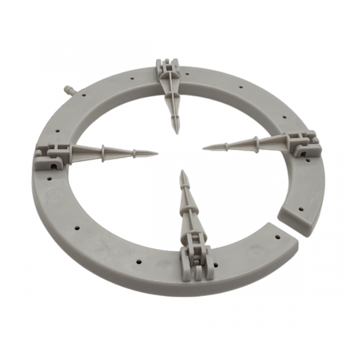 Q-Ring anillo de riego para cultivo, plegado.