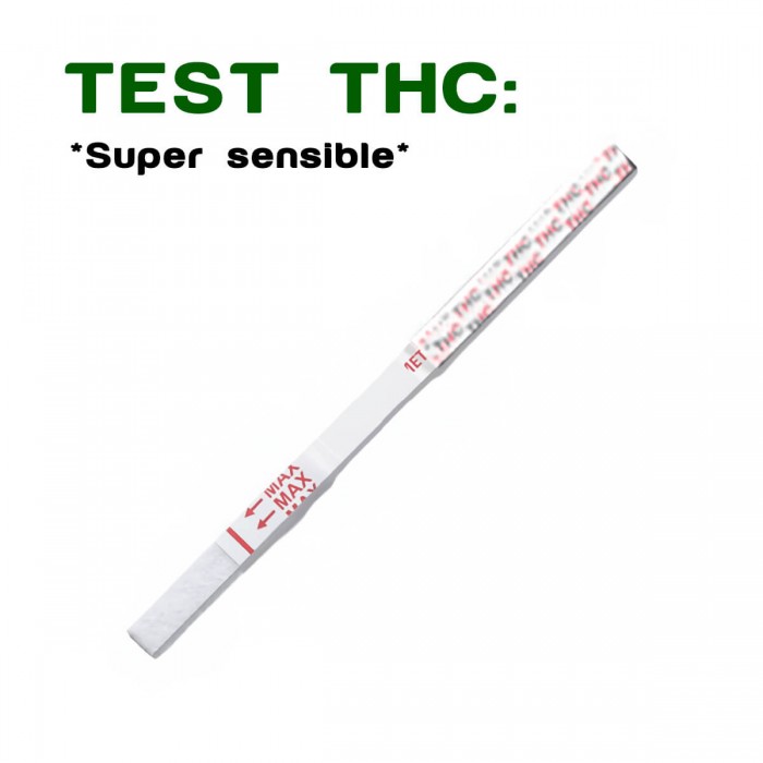 Test para control de THC en orina Sensitive, 25 ng/ml de detección.