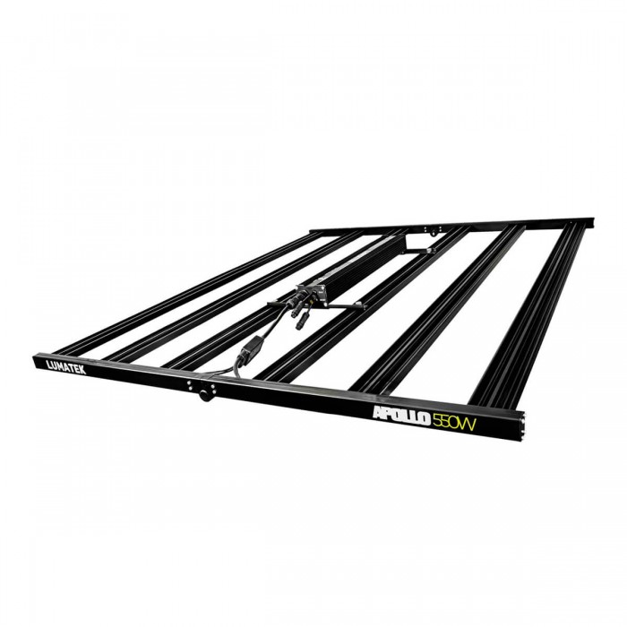 Foco LED Apollo 550w Lumatek para cultivo, parte superior.