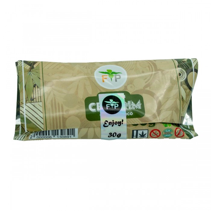 Flores CBD espizcadas en bolsa de 30 gramos, sello de cierre.