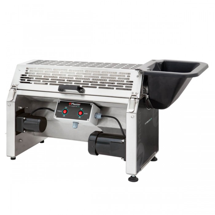 Peladora de cogollos MT Tumbler 200 Lite de Master Trimmers, tolva de entrada.