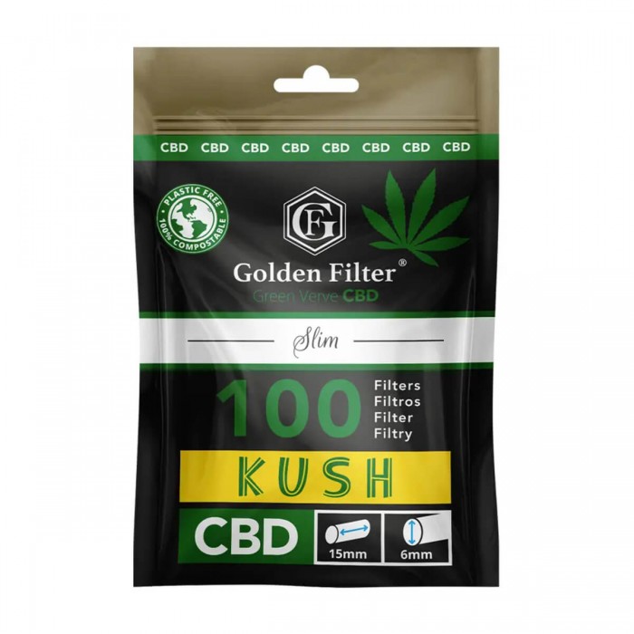 Filtros CBD para fumar Golden Kush de Green Verve.