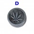 Grinder metálico para marihuana modelo D Hoja de marihuana.