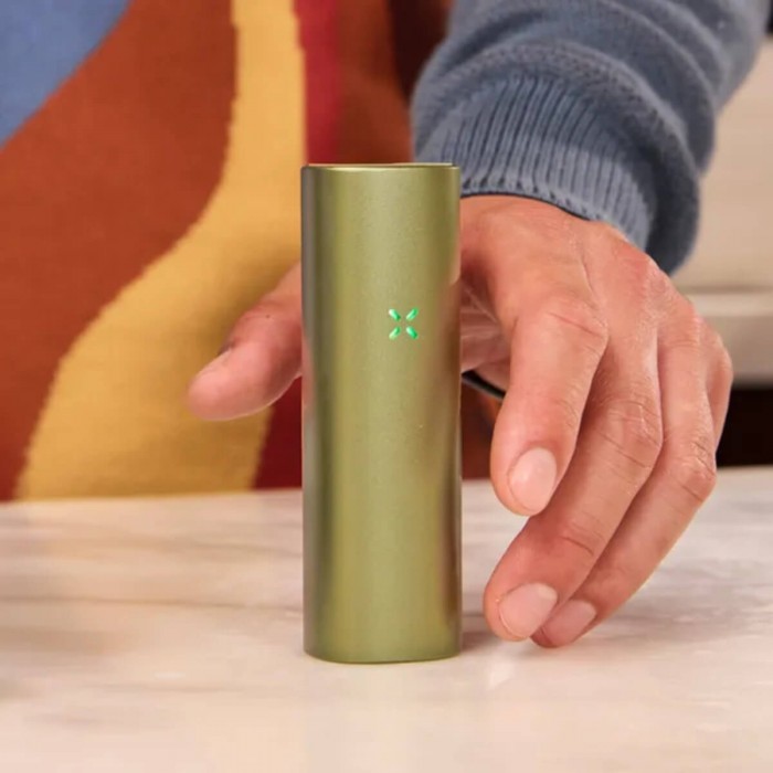 Vaporizador portátil PAX Flow, color verde Greenstone, tamaño.