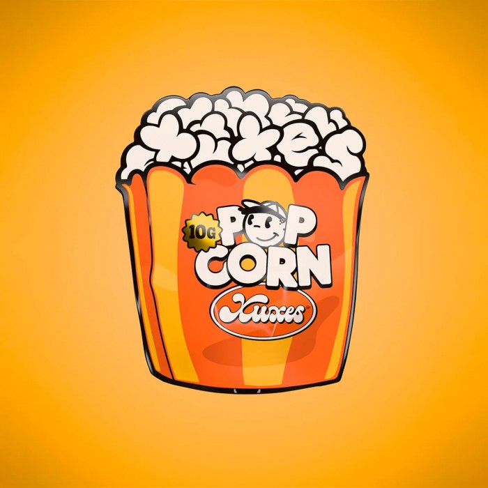 Flores CBD Pop Corn Sweet Mandarine 10g de la marca Xuxes, envase.