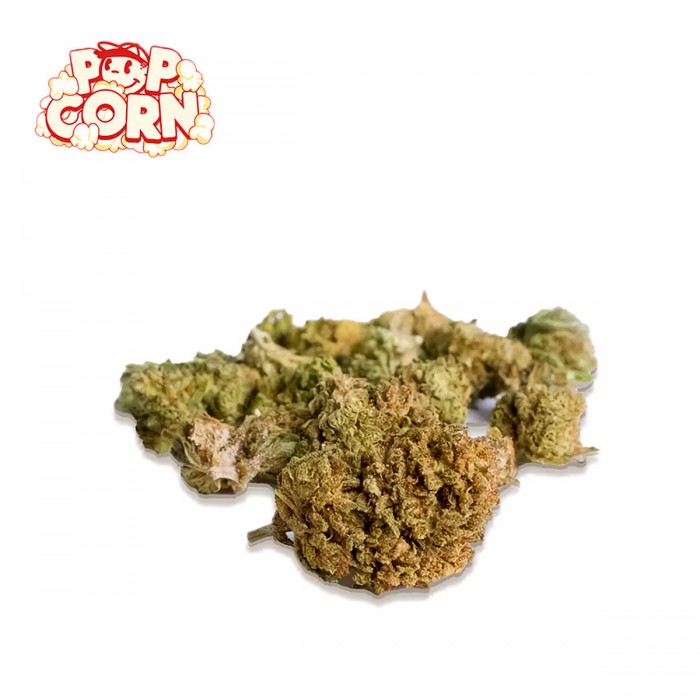 Flores CBD Pop Corn Sweet Mandarine 10g de la marca Xuxes, cogollos.