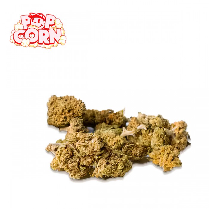 Flores CBD Pop Corn Pink Kush 10g de la marca Xuxes, cogollos.