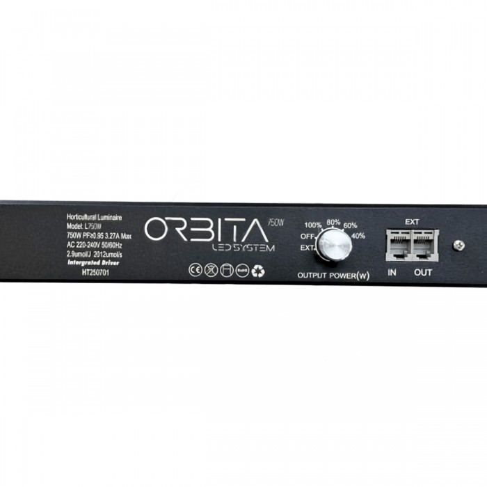 Foco LED Orbita de Solux 750w para cultivo, regulador de potencia.