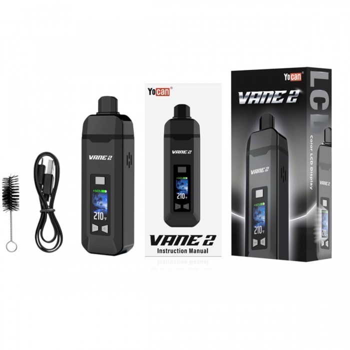 Vaporizador Vane 2 de Yocan, caja y componentes.