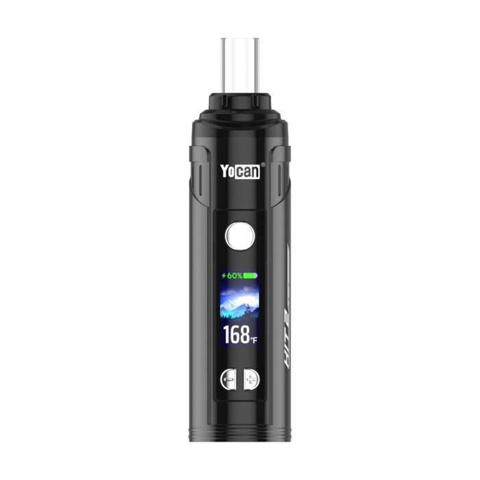 Vaporizador HIT 2 de Yocan, color negro pantalla.