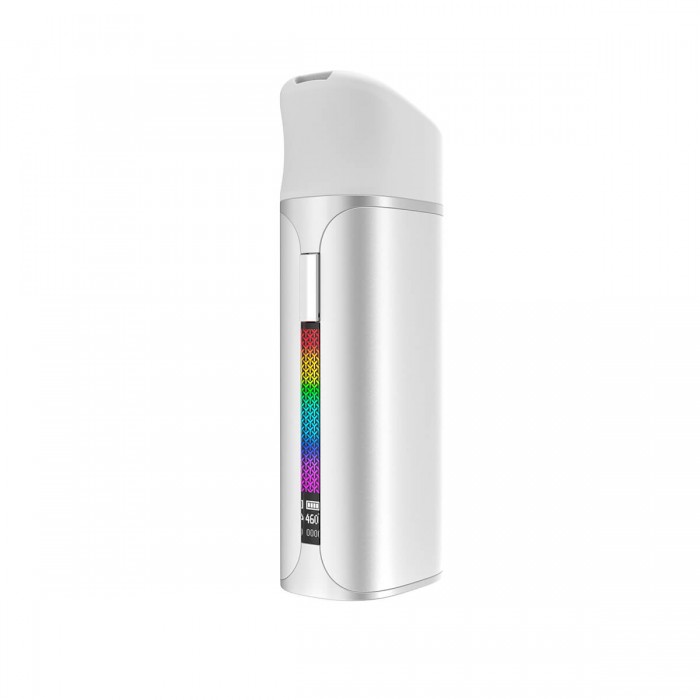 Vaporizador de resinas Pocket de YoCan, para concentrados y extracciones, color plata perspectiva.