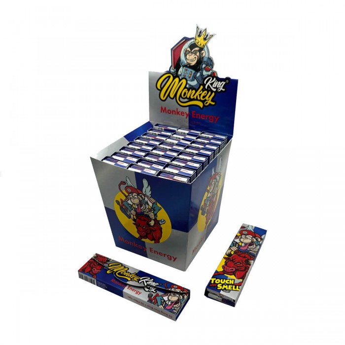 Pack de papel más filtros Monkey King aromáticos a Redbull King Size, caja.