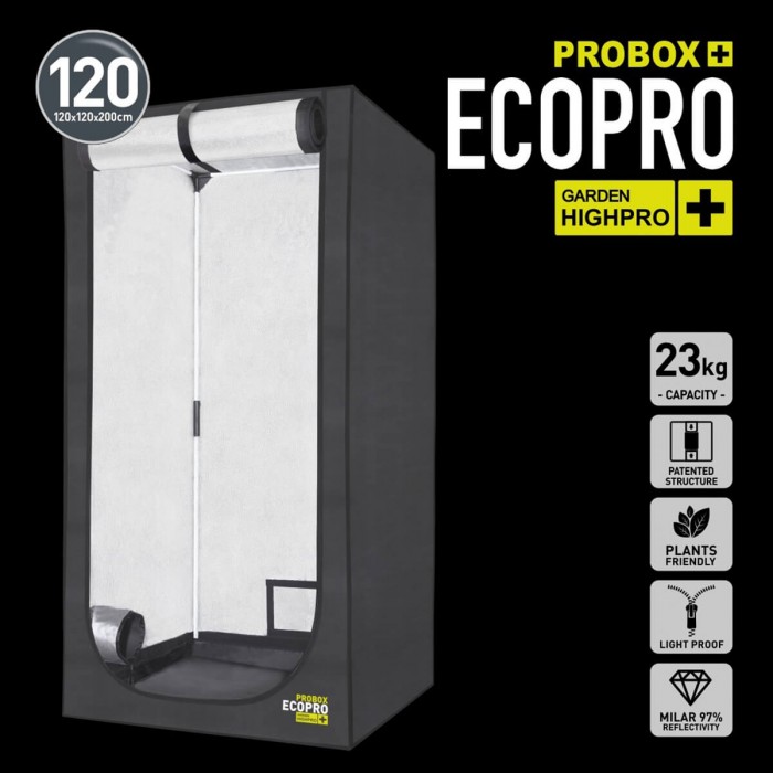 Armario de cultivo Ecopro de Garden Highpro Probox 120x120x200cm.