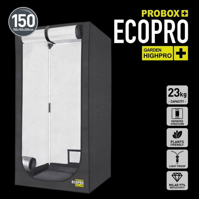 Armario de cultivo Ecopro de Garden Highpro Probox 150x150x200cm.