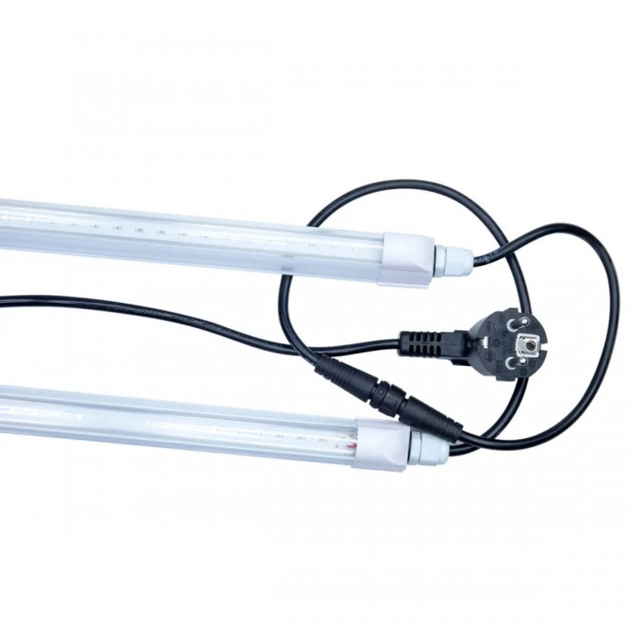 Barras LED UV Twins de 22w cada una Agrolite, conexión.